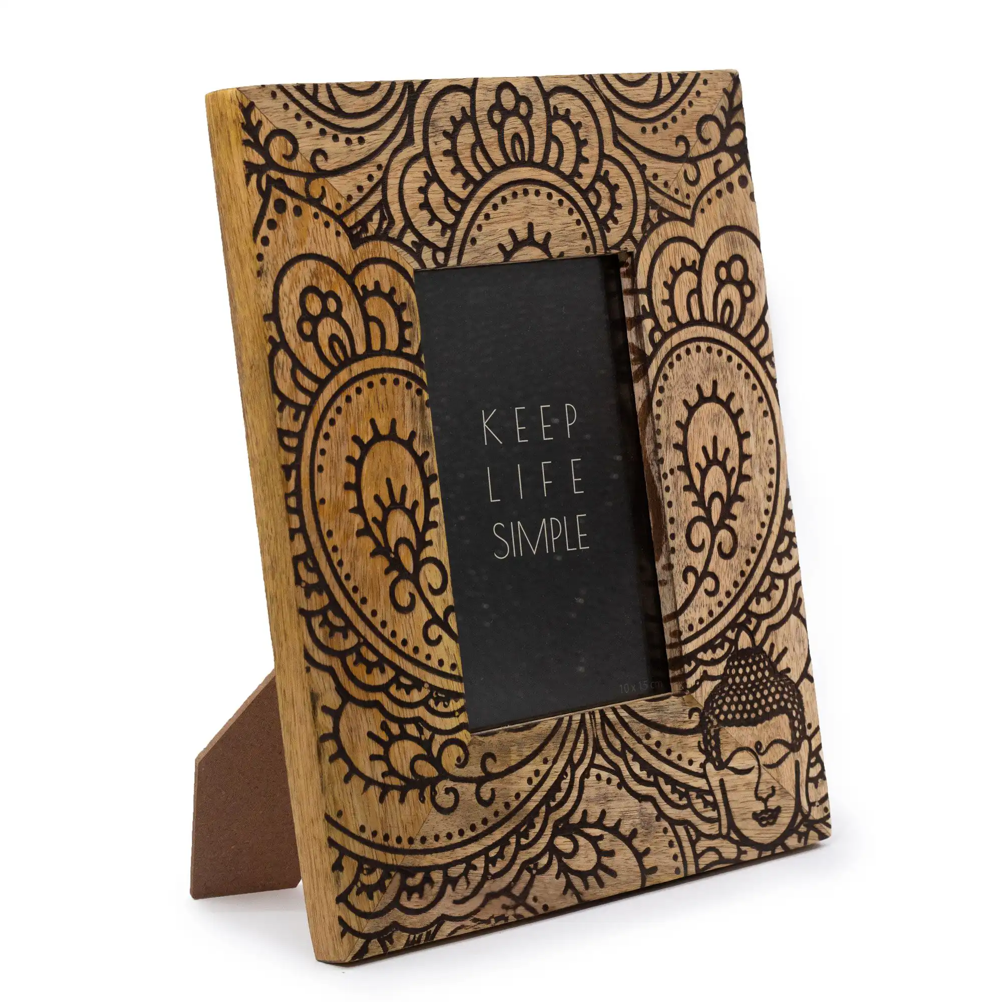 Med Mango Wood Picture Framel (for 10x15cm) 26x20x2cm – Buddha – Black | www.artisangoods.co.uk 2 Med Mango Wood Picture Framel (for 10x15cm) 26x20x2cm – Buddha – Black | www.artisangoods.co.uk