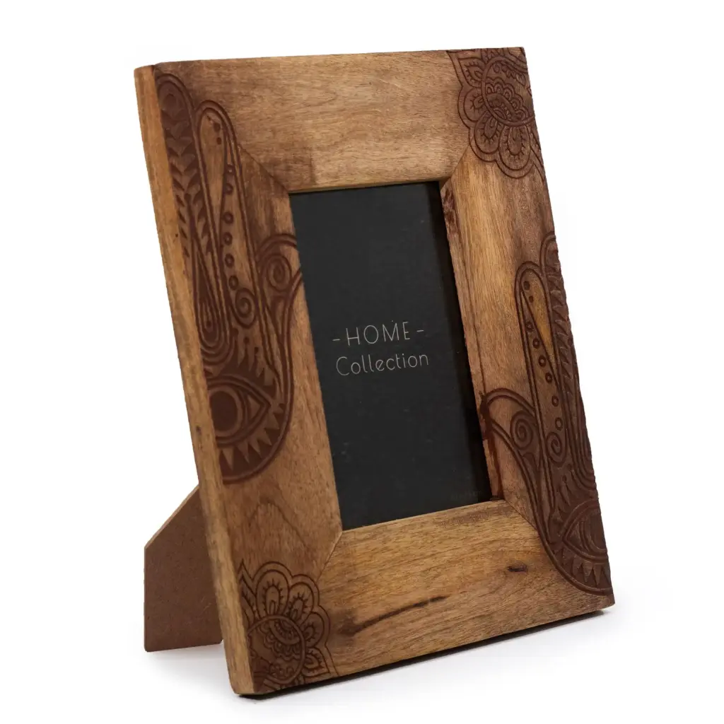 Med Mango Wood Picture Framel (for 10x15cm) 26x20x2cm – Hansa – Black | www.artisangoods.co.uk