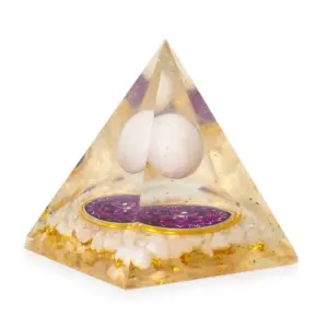 Med Organite Pryamids 7x6cm – Floating Quatz Sphere – Quatz Chunks | www.artisangoods.co.uk 2