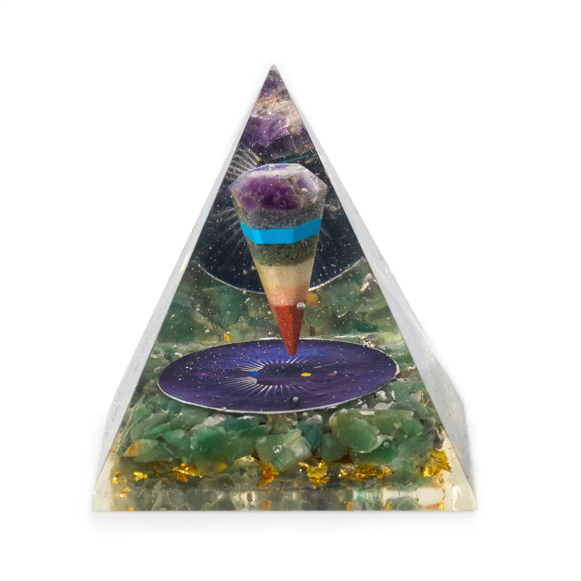 Med Organite Pryamids 7x6cm – Pendulum – Green Adventurine Chips | www.artisangoods.co.uk 4 Med Organite Pryamids 7x6cm – Pendulum – Green Adventurine Chips | www.artisangoods.co.uk 3