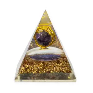 Med Organite Pryamids 7x6cm – Wrapped Amythist – Copper Chips | www.artisangoods.co.uk 3