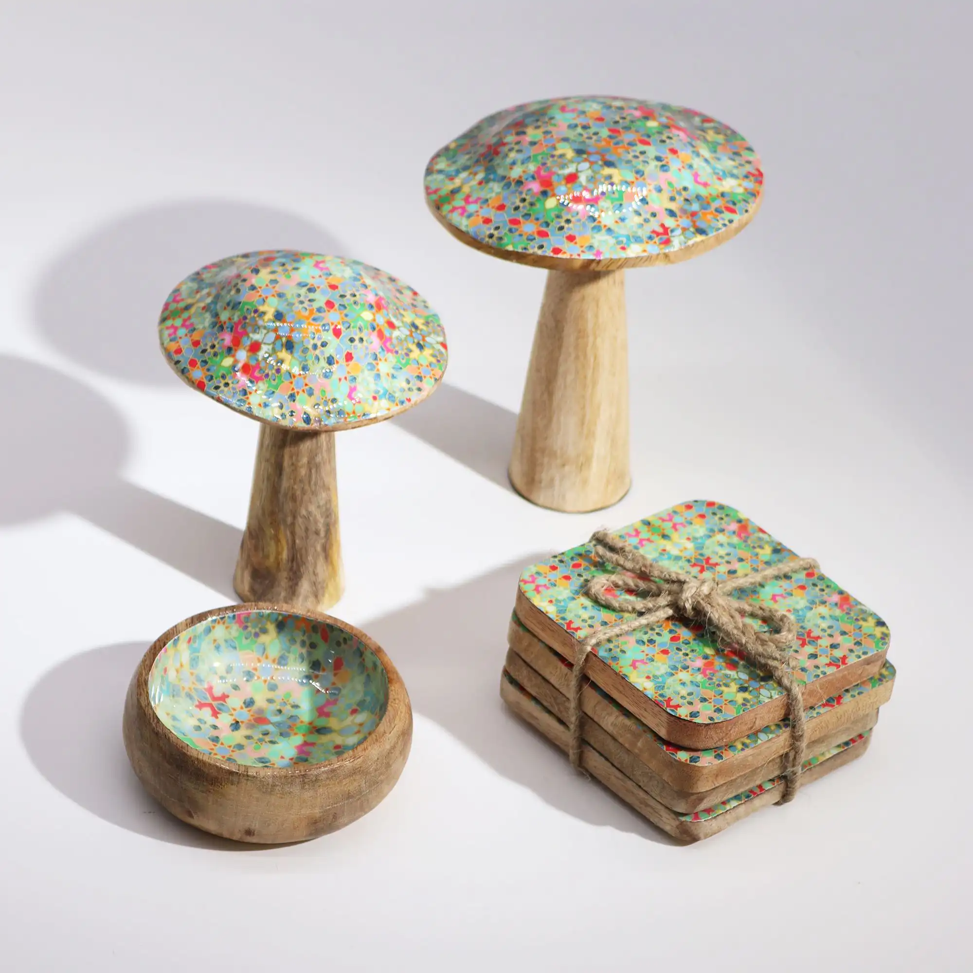 Med Wooden Mushroom – Mediterranean Tile Pattern | www.artisangoods.co.uk 5 Med Wooden Mushroom – Mediterranean Tile Pattern | www.artisangoods.co.uk 4
