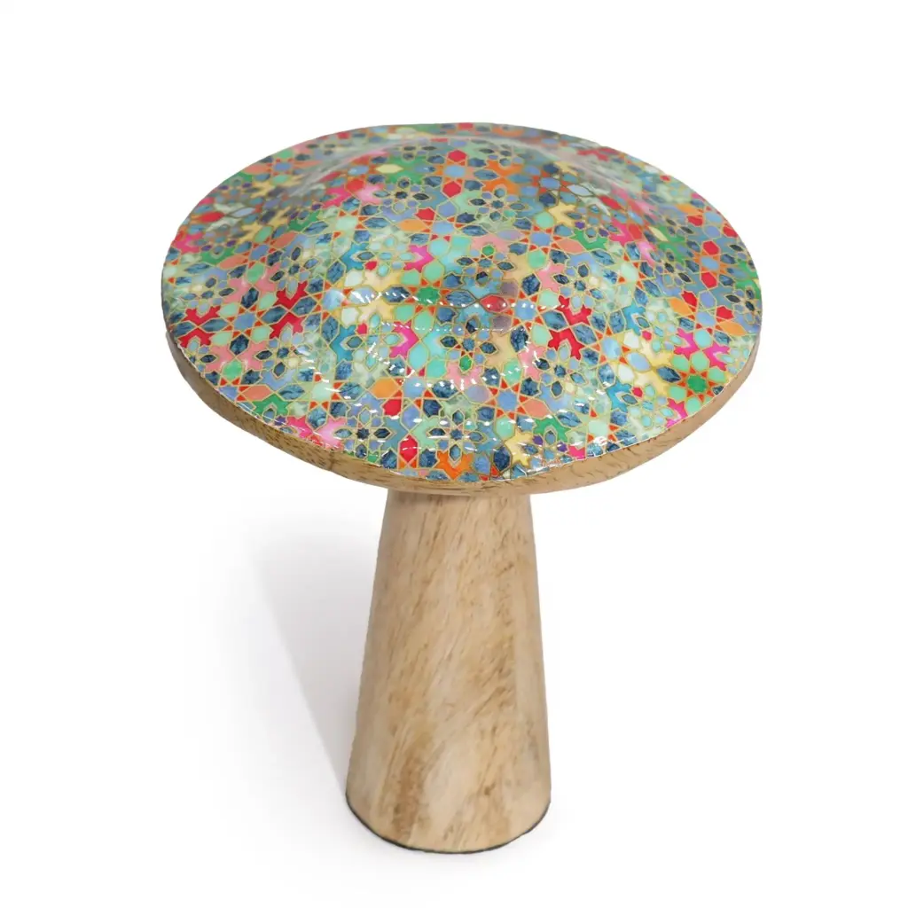 Med Wooden Mushroom – Mediterranean Tile Pattern | www.artisangoods.co.uk