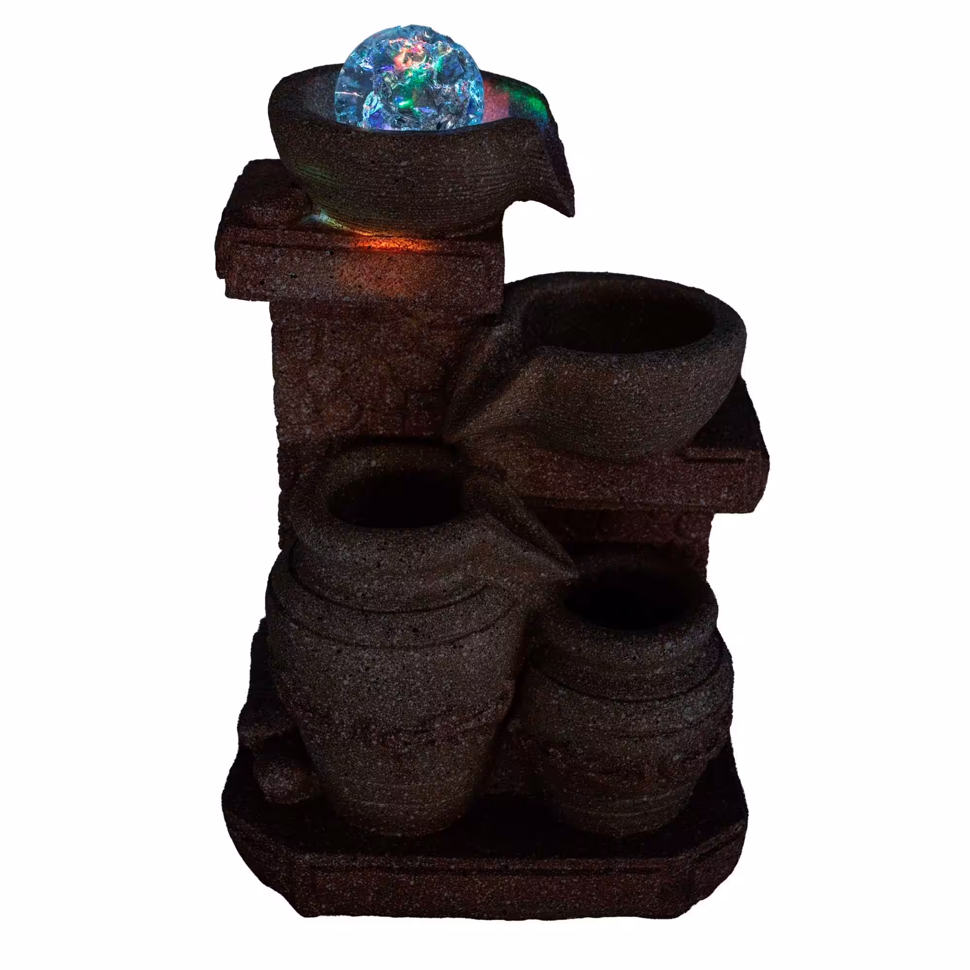Mediterranean Cascading Pots Tabletop Water Feature (19x14x27cm) | www.artisangoods.co.uk 4 Mediterranean Cascading Pots Tabletop Water Feature (19x14x27cm) - Image 3