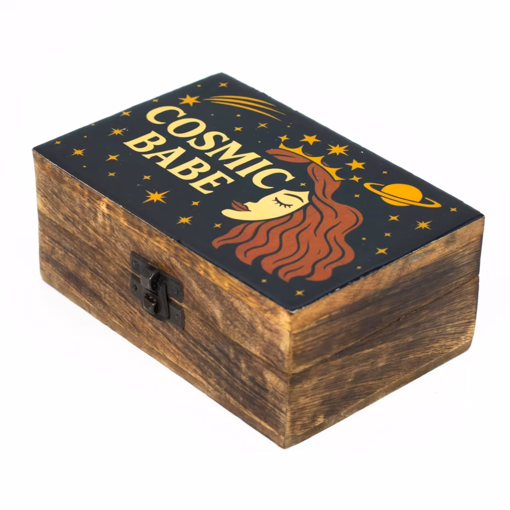 Medium Enamelled Box  – Cosmic Babe | www.artisangoods.co.uk