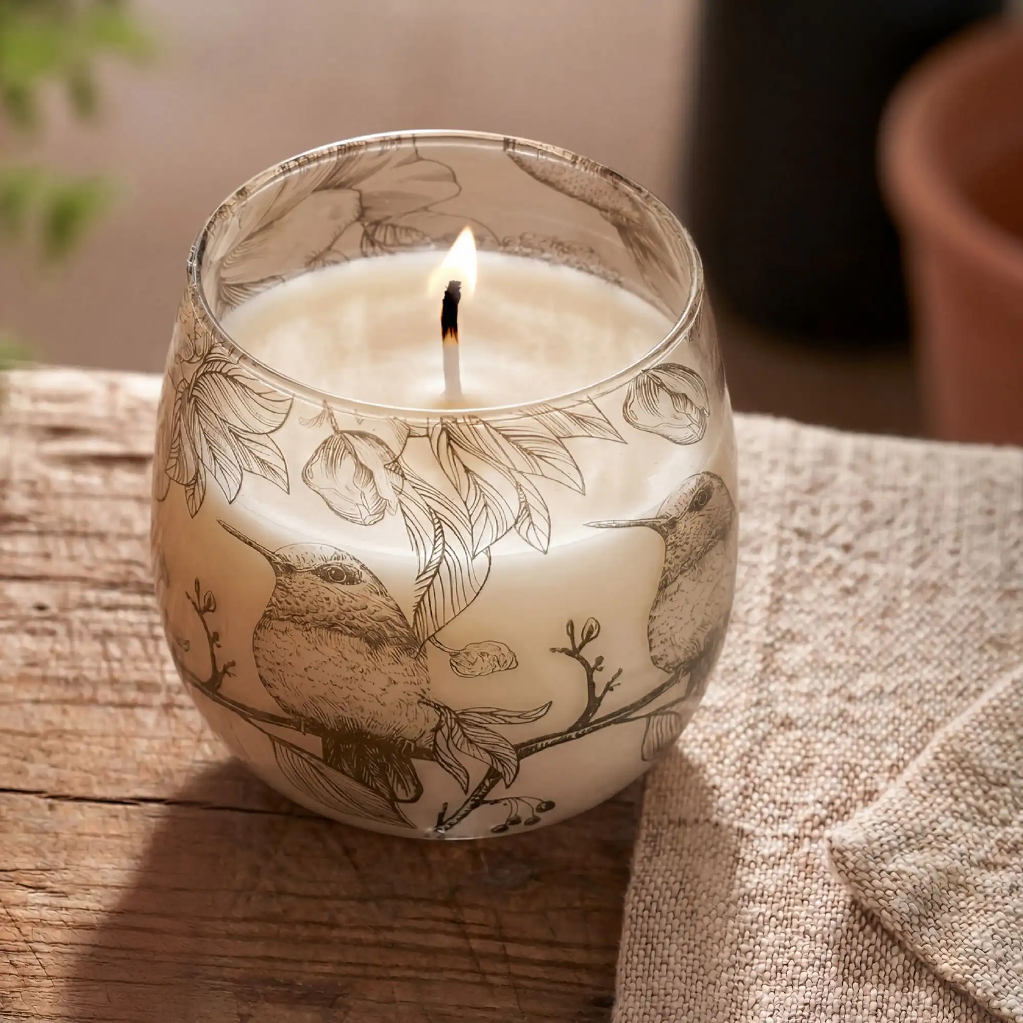 Medium Glass Jar Candles – Drawn by Flame | www.artisangoods.co.uk 6 Medium Glass Jar Candles - Drawn by Flame - Image 5