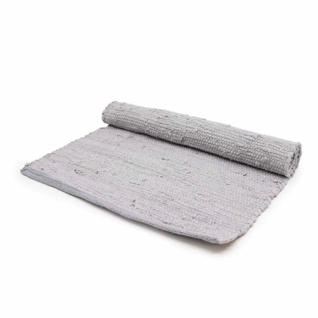 Medium Indian Handloom Cotton Rug – Grey | www.artisangoods.co.uk