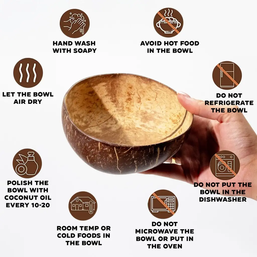 Medium Natural Coconut Bowl | www.artisangoods.co.uk 5
