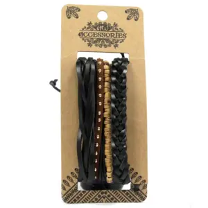 Mens Bracelet Sets – Black & Macho (asst) | www.artisangoods.co.uk 5
