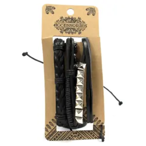 Mens Bracelet Sets – Black & Macho (asst) | www.artisangoods.co.uk 2
