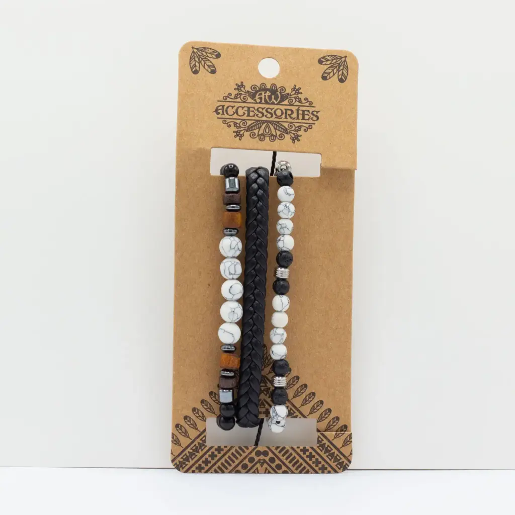 Mens Premium Bracelet Sets – City Slicker Blacks (asst) | www.artisangoods.co.uk 5