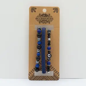 Mens Premium Bracelet Sets – Med Set Blues (asst) | www.artisangoods.co.uk 5