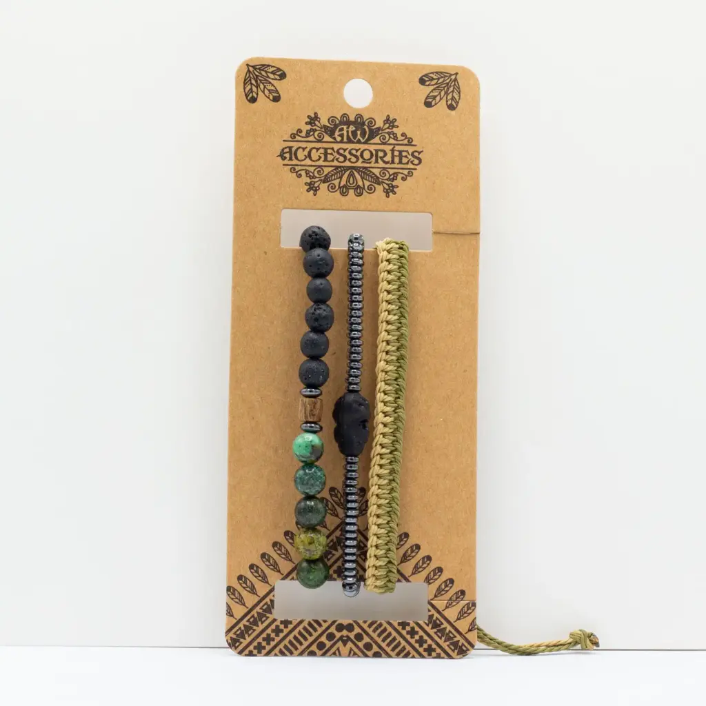 Mens Premium Bracelet Sets – Outdoor Greens (asst) | www.artisangoods.co.uk 3