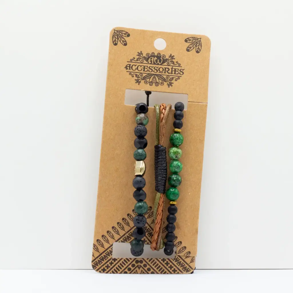 Mens Premium Bracelet Sets – Outdoor Greens (asst) | www.artisangoods.co.uk 2