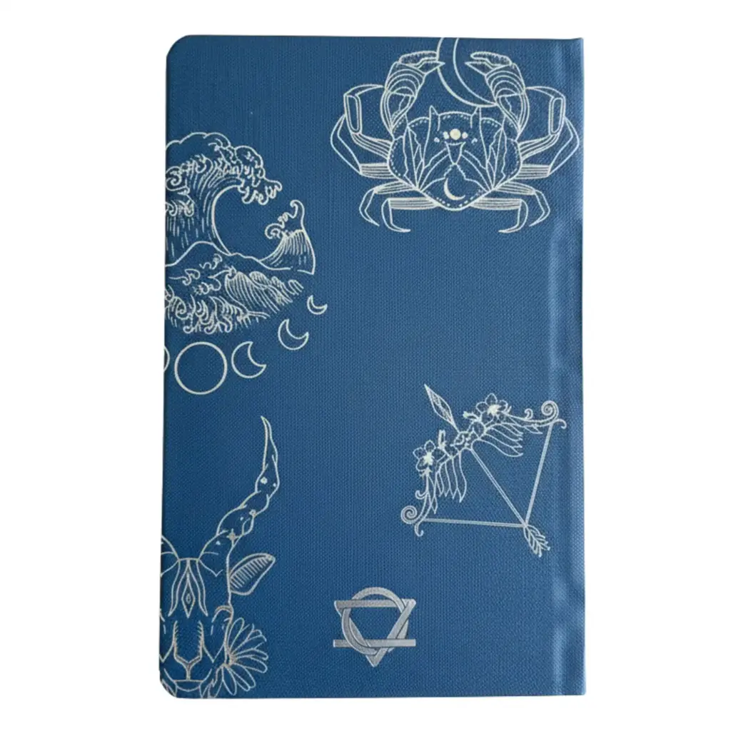 Midnight Blue Wellness Journal – 120 pages – Silver Zodiac | www.artisangoods.co.uk 3