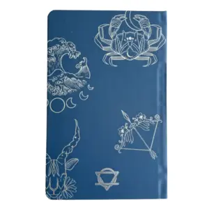 Midnight Blue Wellness Journal – 120 pages – Silver Zodiac | www.artisangoods.co.uk 3