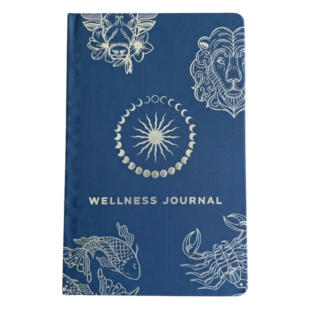 Midnight Blue Wellness Journal – 120 pages – Silver Zodiac | www.artisangoods.co.uk 2