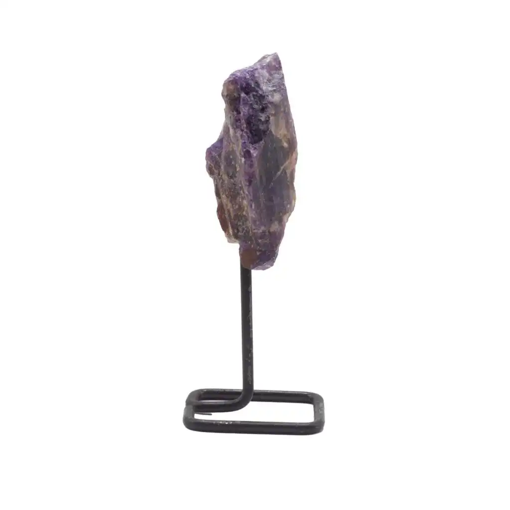 Mineral Specimen on Metal Stand - Amethyst