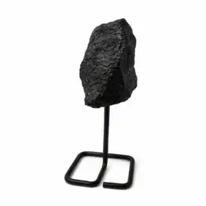 Mineral Specimen on Metal Stand - Black Tourmaline