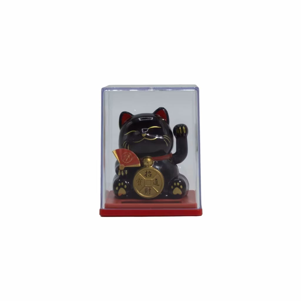Mini Solar Powered Money Cat in Box – Black | www.artisangoods.co.uk 2 Mini Solar Powered Money Cat in Box – Black | www.artisangoods.co.uk 2