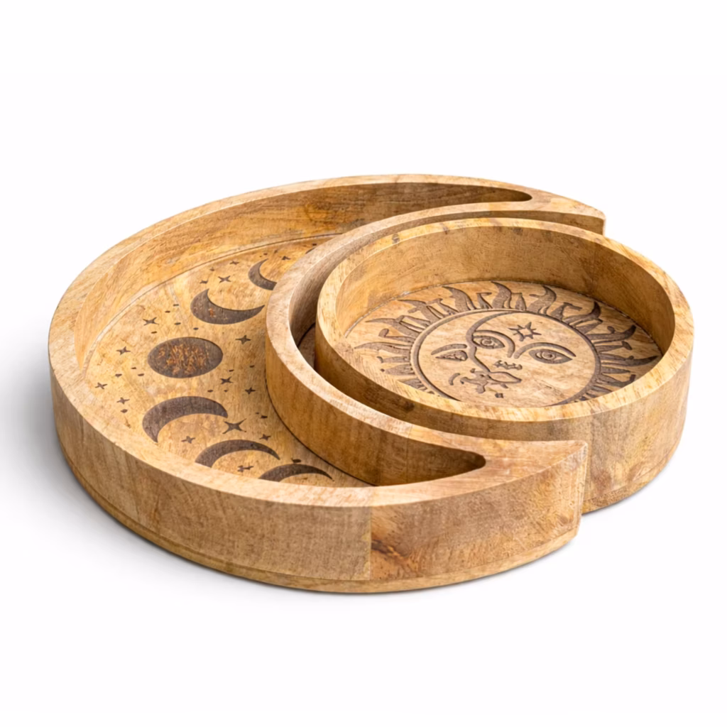 Moon Shaped Round Tray S/2 | www.artisangoods.co.uk