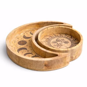 Moon Shaped Round Tray S/2 | www.artisangoods.co.uk