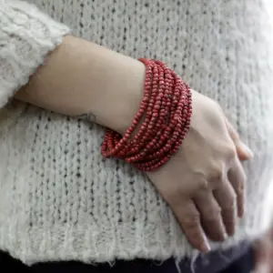 Multi-Bead Bangle Wooden Clasp – Assorted Colours | www.artisangoods.co.uk 3