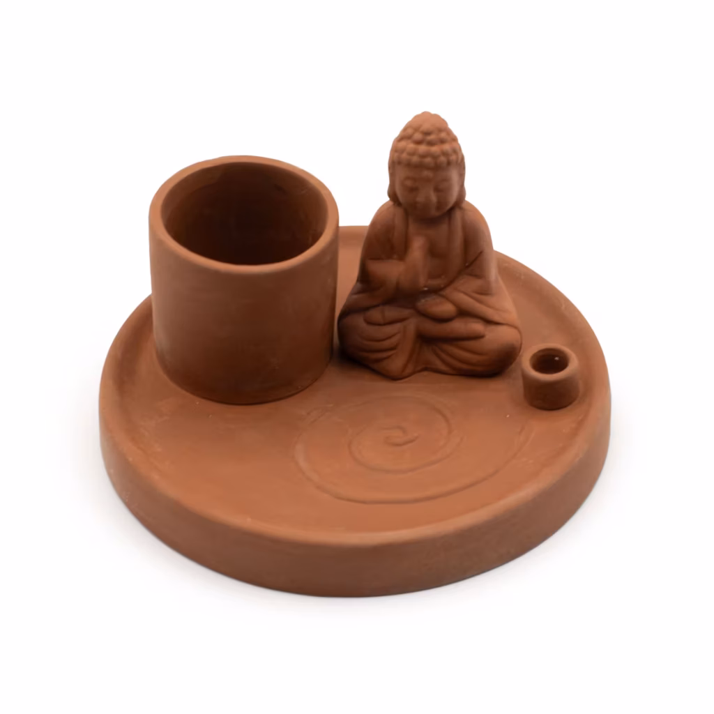 Multi Purpose Buddha Incense Plate – Natural Terracotta Style | www.artisangoods.co.uk 7