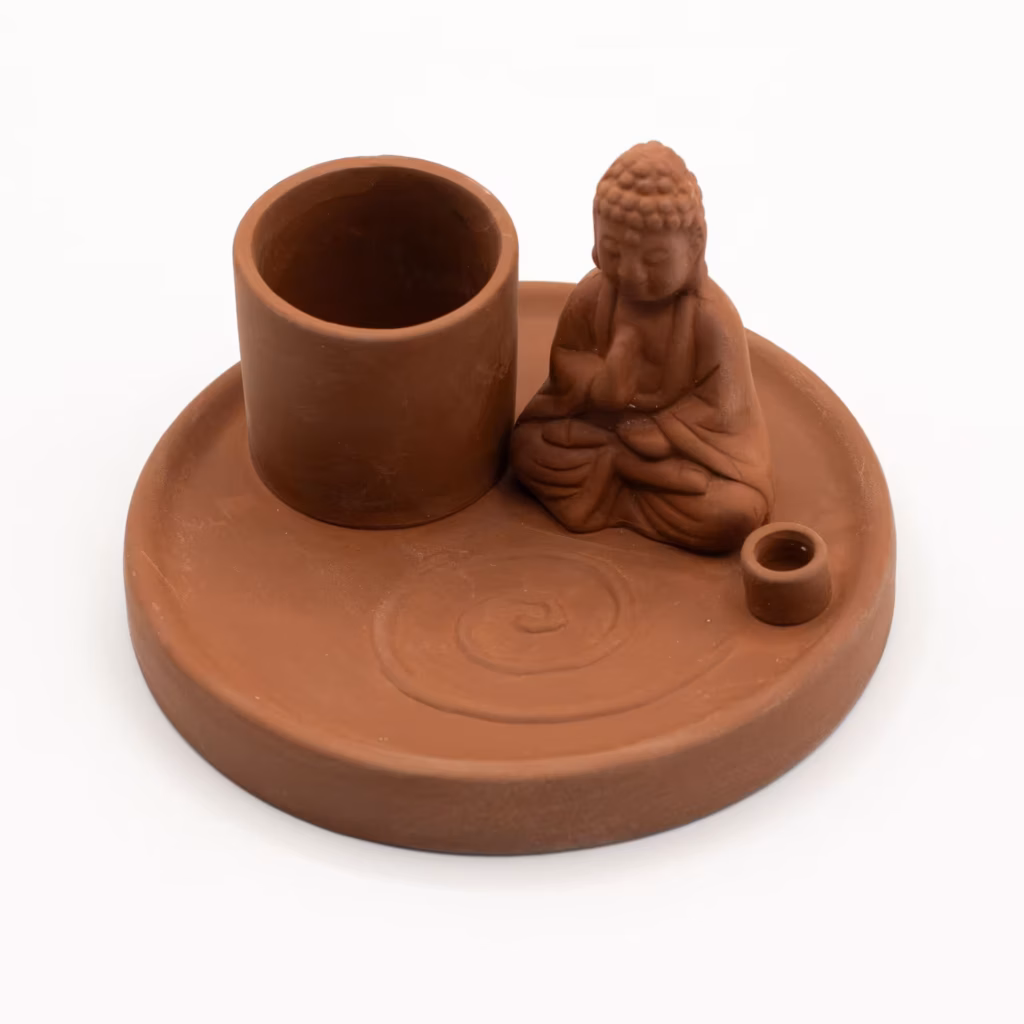 Multi Purpose Buddha Incense Plate – Natural Terracotta Style | www.artisangoods.co.uk 9