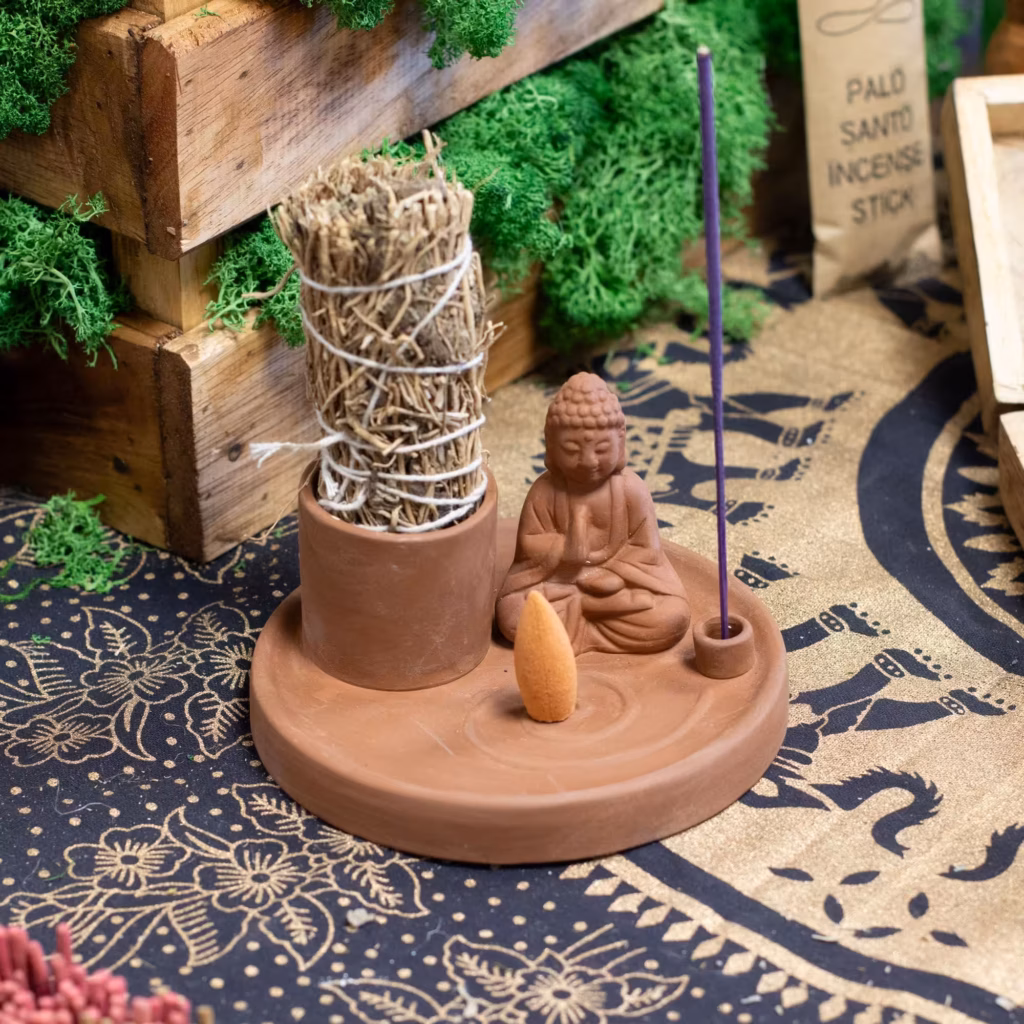 Multi Purpose Buddha Incense Plate – Natural Terracotta Style | www.artisangoods.co.uk 8