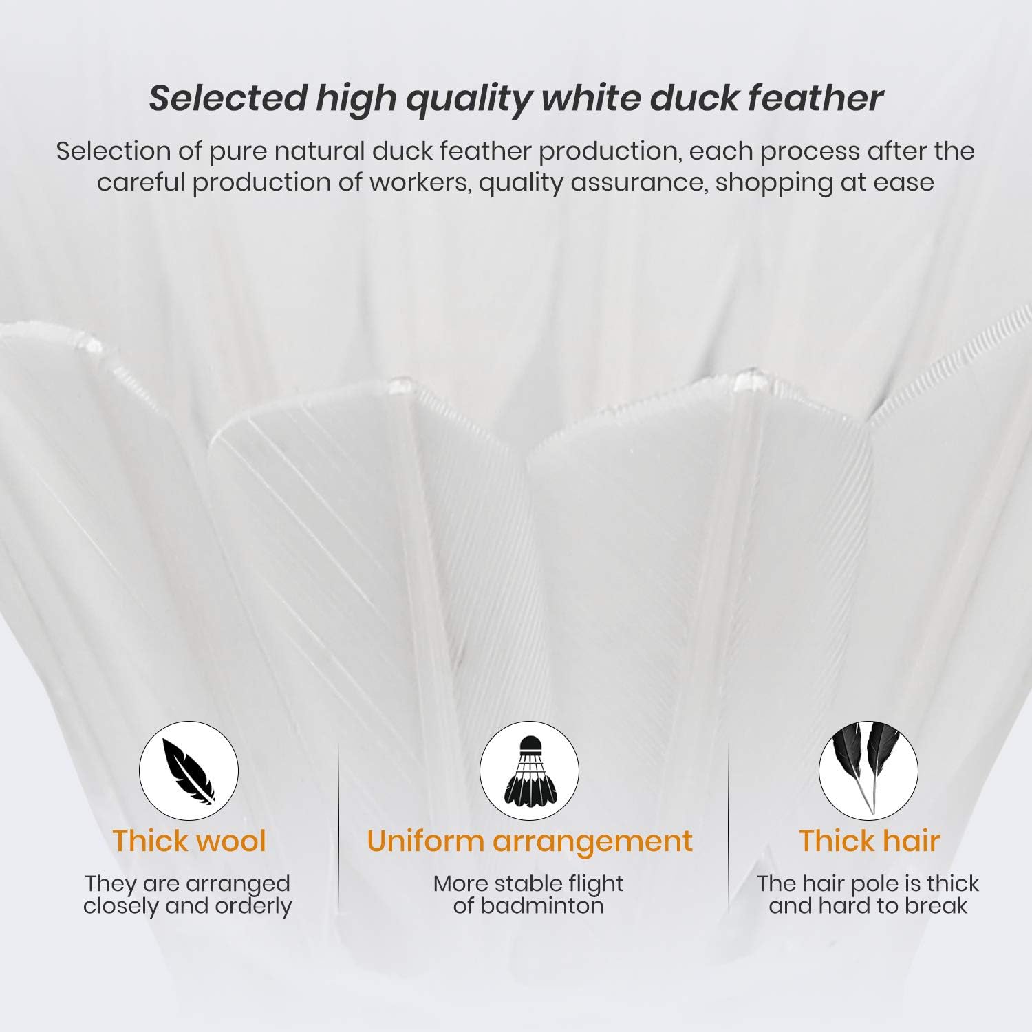 Nalax 12-Pack Badminton Birdie Duck Feather Shuttlecocks
