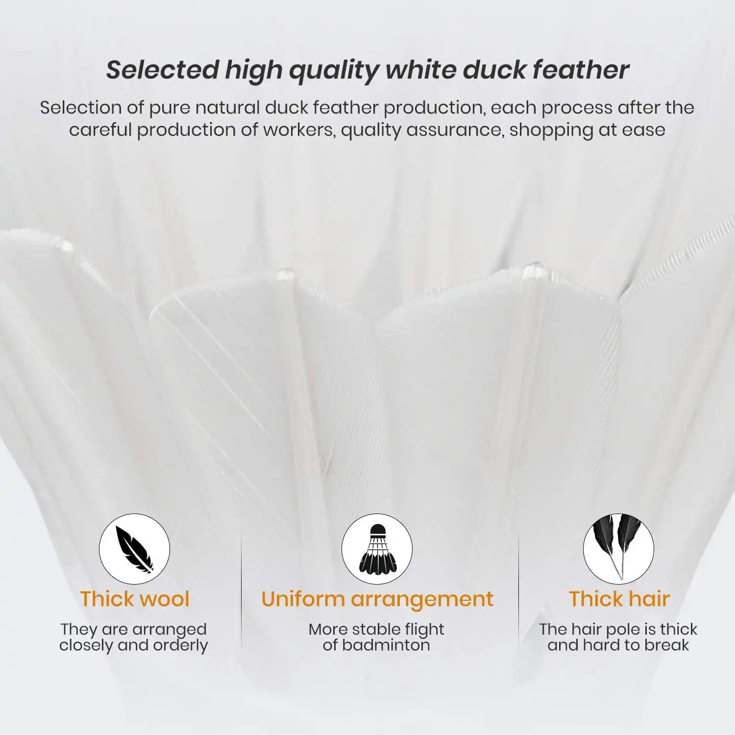 Nalax 12-Pack Badminton Birdie Duck Feather Shuttlecocks