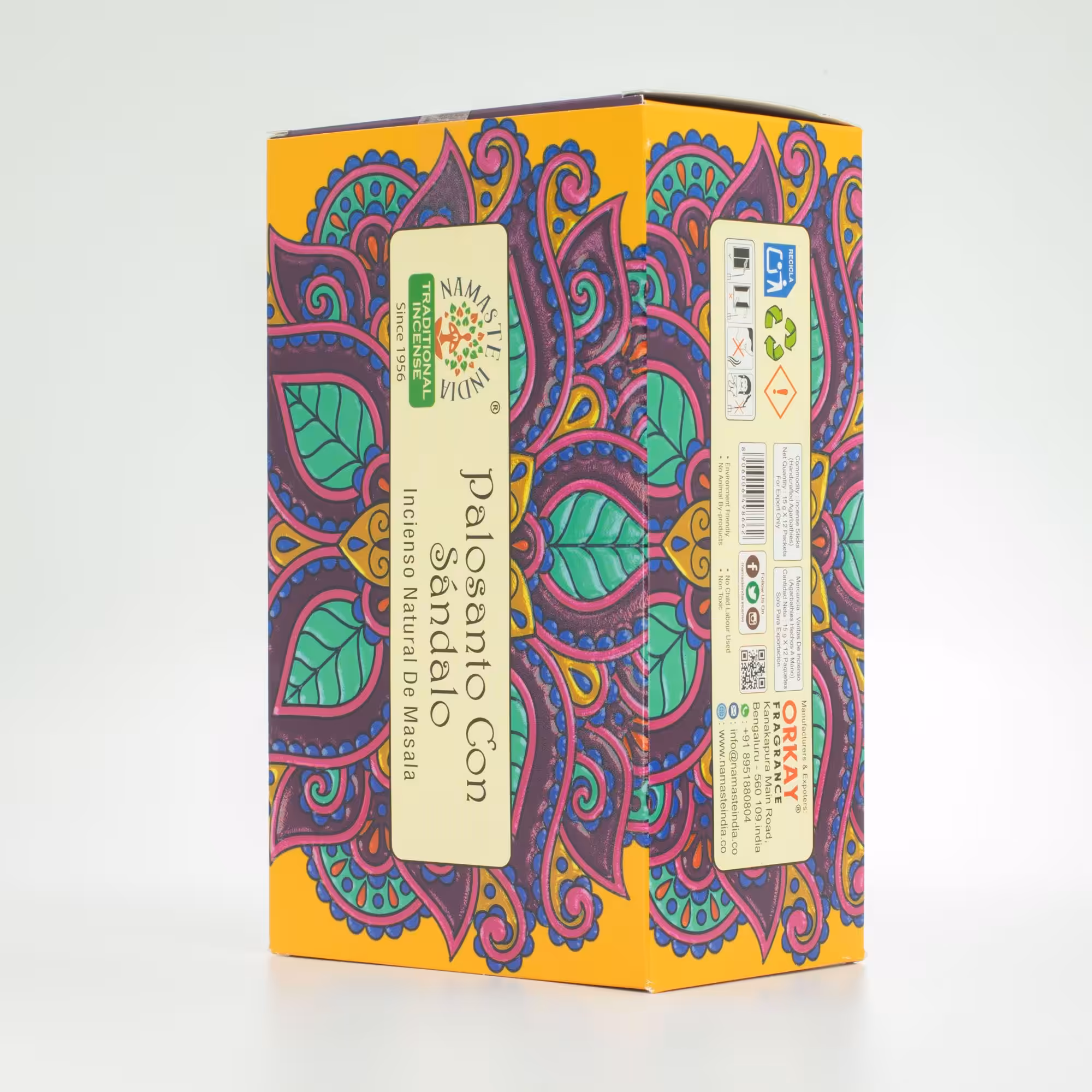 Namaste Mandala Masala Incense – Palo Santo with Sandalwood | www.artisangoods.co.uk 6 Namaste Mandala Masala Incense - Palo Santo with Sandalwood - Image 5