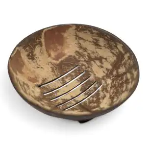 Natural Coconut Soap Dish - Round - 11cm