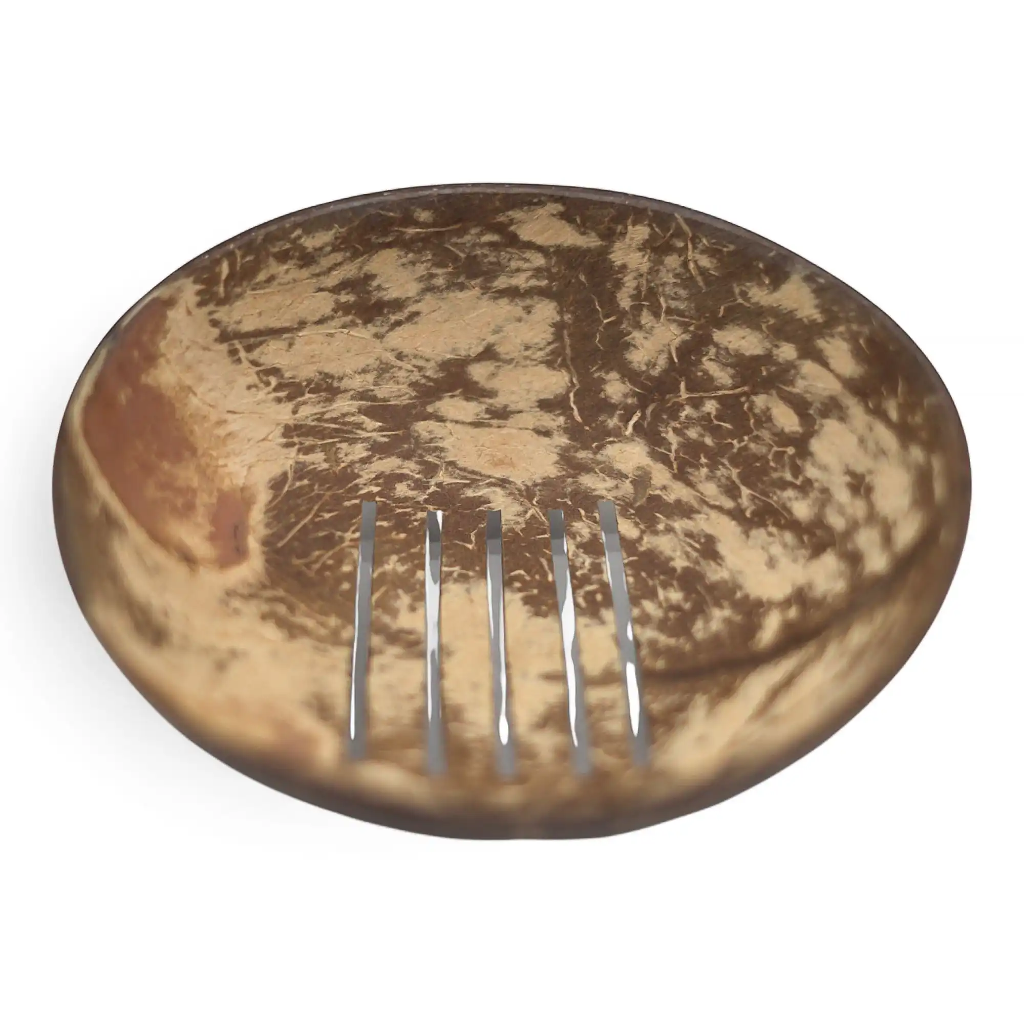 Natural Coconut Soap Dish - Round - 11cm