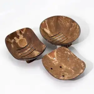 Natural Coconut Soap Dish - Round - 11cm