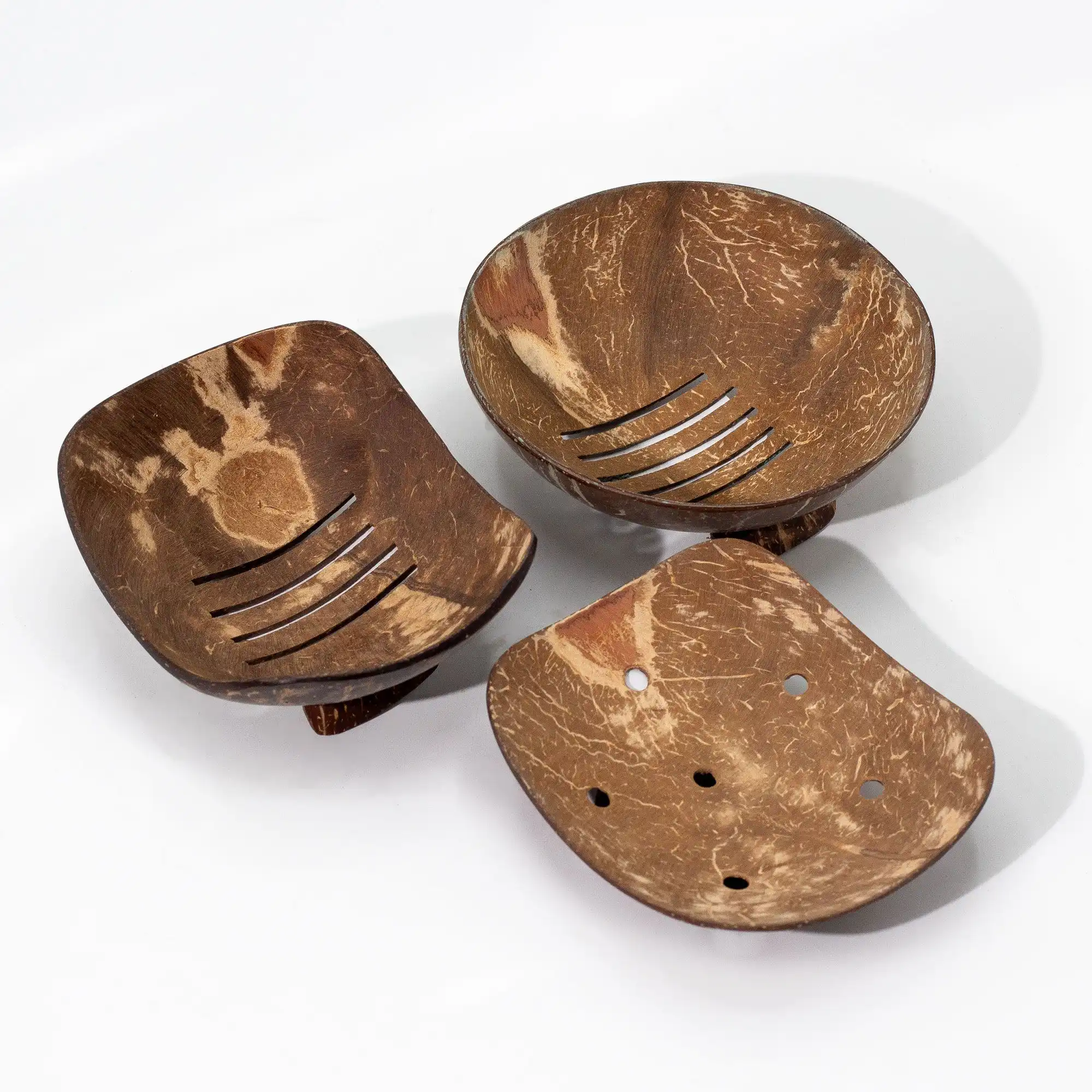 Natural Coconut Soap Dish - Round - 11cm