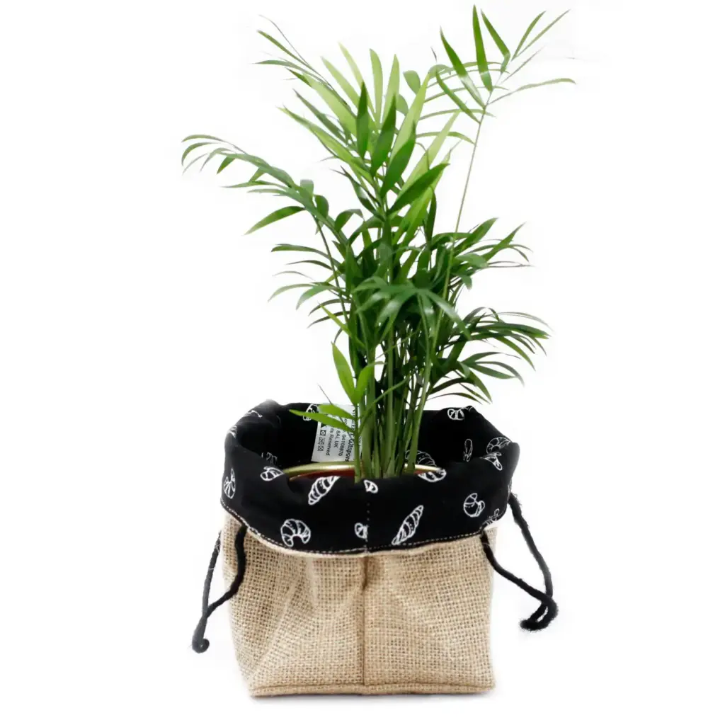 Natural Jute Cotton Gift Bag – Black Lining – Medium | www.artisangoods.co.uk 7