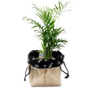 Natural Jute Cotton Gift Bag – Black Lining – Medium | www.artisangoods.co.uk 7