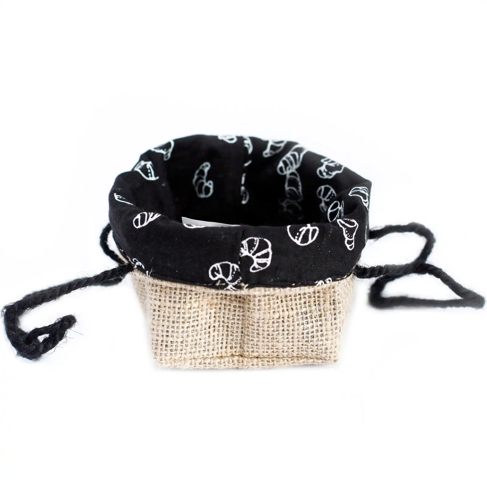 Natural Jute Cotton Gift Bag – Black Lining – Small | www.artisangoods.co.uk 2 Natural Jute Cotton Gift Bag – Black Lining – Small | www.artisangoods.co.uk 1