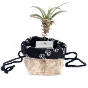 Natural Jute Cotton Gift Bag – Black Lining – Small | www.artisangoods.co.uk 7