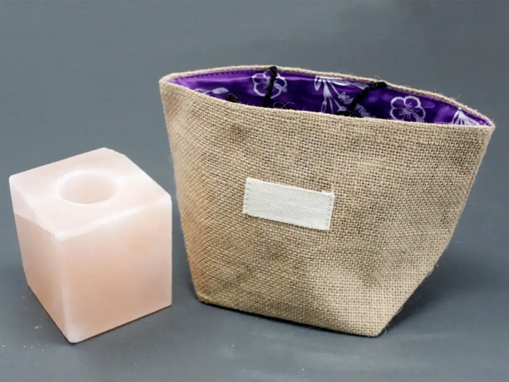 Natural Jute Cotton Gift Bag – Lavender Lining – Large | www.artisangoods.co.uk 2