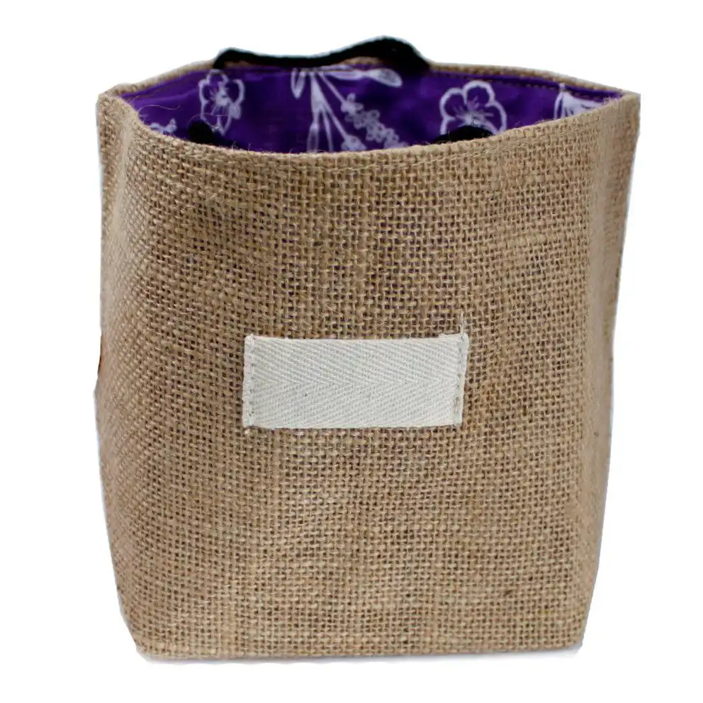 Natural Jute Cotton Gift Bag – Lavender Lining – Large | www.artisangoods.co.uk 2 Natural Jute Cotton Gift Bag – Lavender Lining – Large | www.artisangoods.co.uk 1