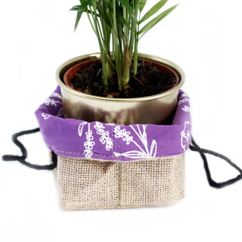 Natural Jute Cotton Gift Bag – Lavender Lining – Medium | www.artisangoods.co.uk