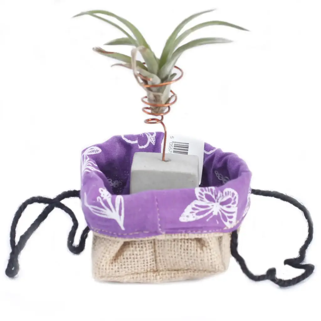 Natural Jute Cotton Gift Bag – Lavender Lining – Small | www.artisangoods.co.uk