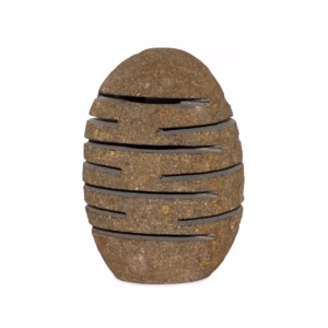 Natural Riverstone Candle Holder – Standing Stone Cut  (10x13x22cm) | www.artisangoods.co.uk