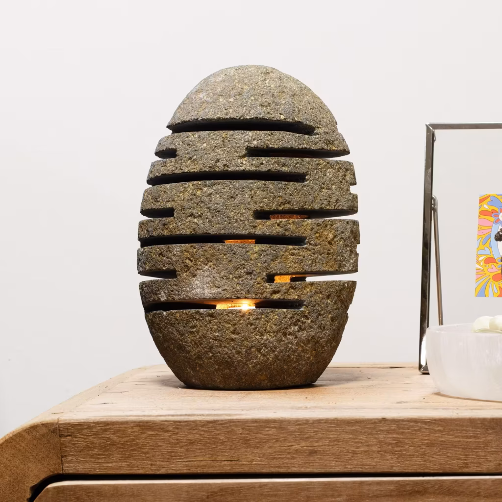 Natural Riverstone Candle Holder – Standing Stone Cut (10x13x22cm) | www.artisangoods.co.uk 4 Natural Riverstone Candle Holder – Standing Stone Cut (10x13x22cm) | www.artisangoods.co.uk 4