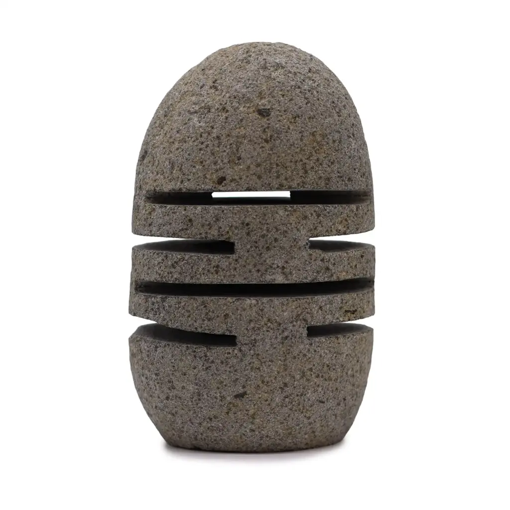 Natural Riverstone Candle Holder – Standing Stone Cut | www.artisangoods.co.uk