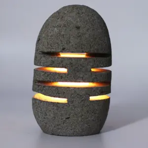 Natural Riverstone Candle Holder – Standing Stone Cut | www.artisangoods.co.uk 4