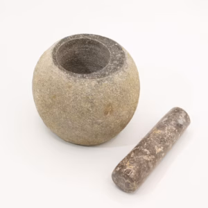 Natural Riverstone Decorative Pestle & Mortar- Large (aprox 15x12cm) | www.artisangoods.co.uk 2